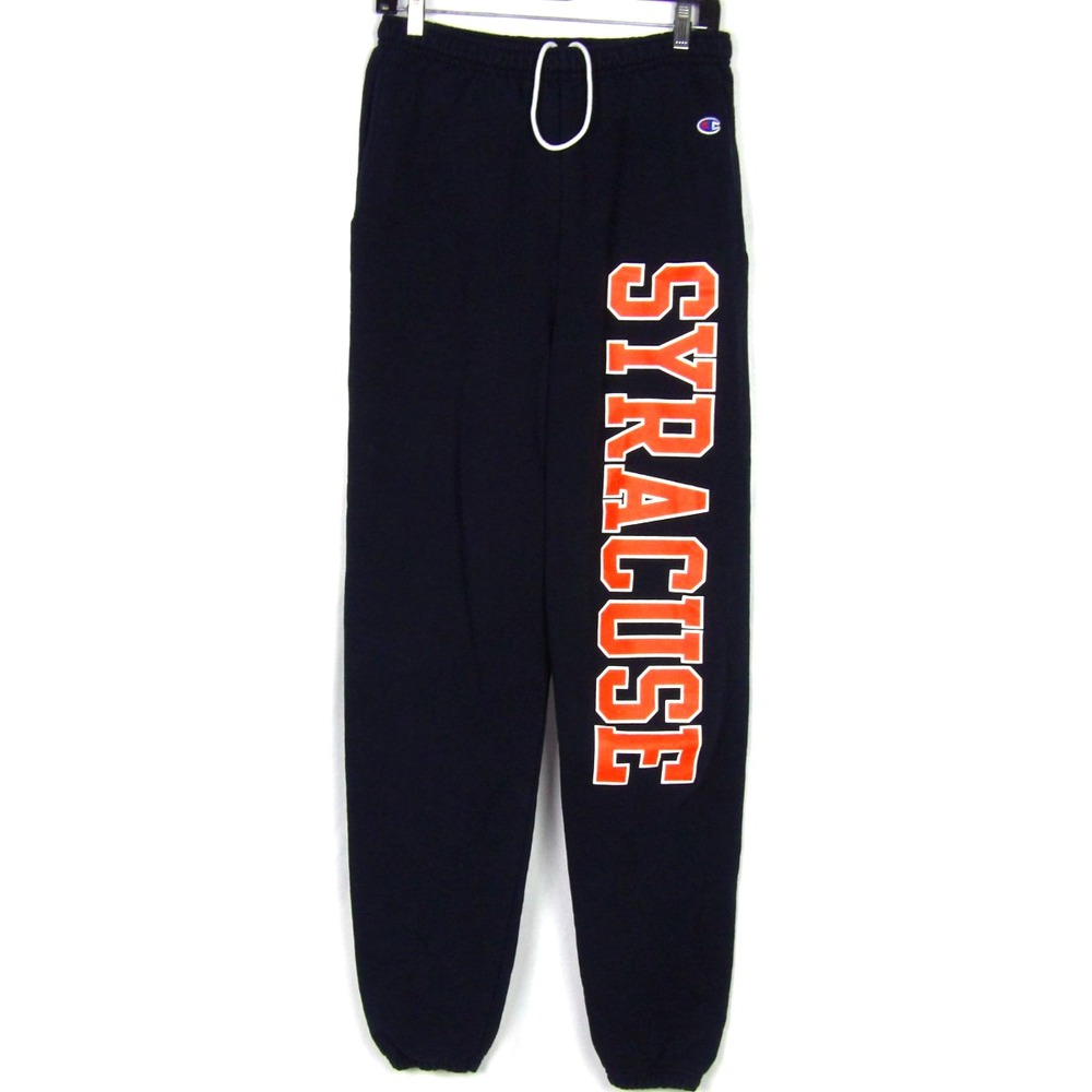 Champion SYRACUSE Orange Vintage‎ Navy Blue Draw String Sweatpants Men's Medium